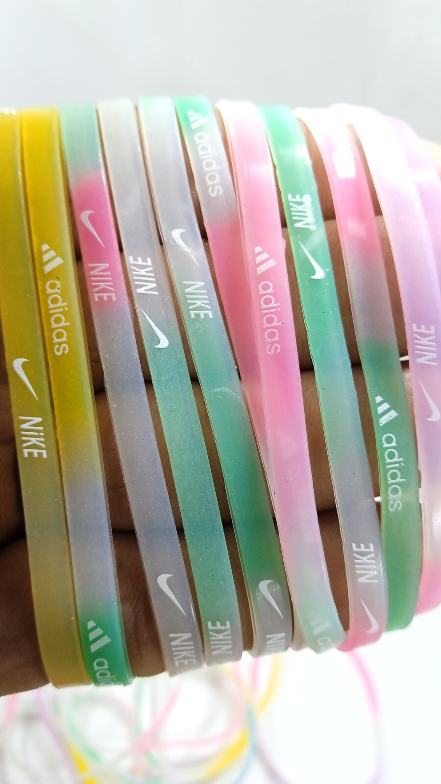5 Wristbands Silicone Thin Bracelet Baller Bands Sports Band Kids Small Band