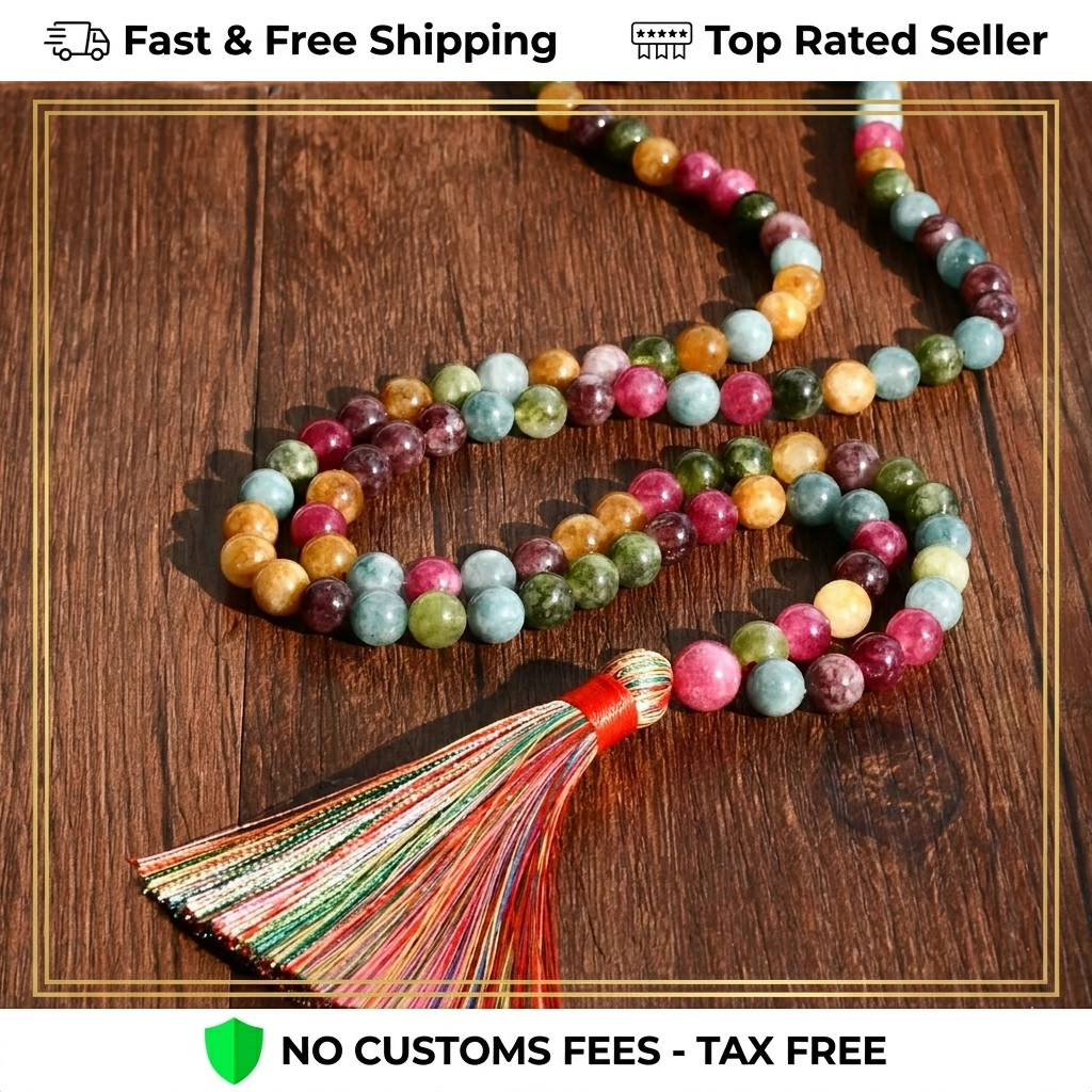 108 Mala Beads Necklace Natural Sandalwood Meditation Prayer Beads Tibetan