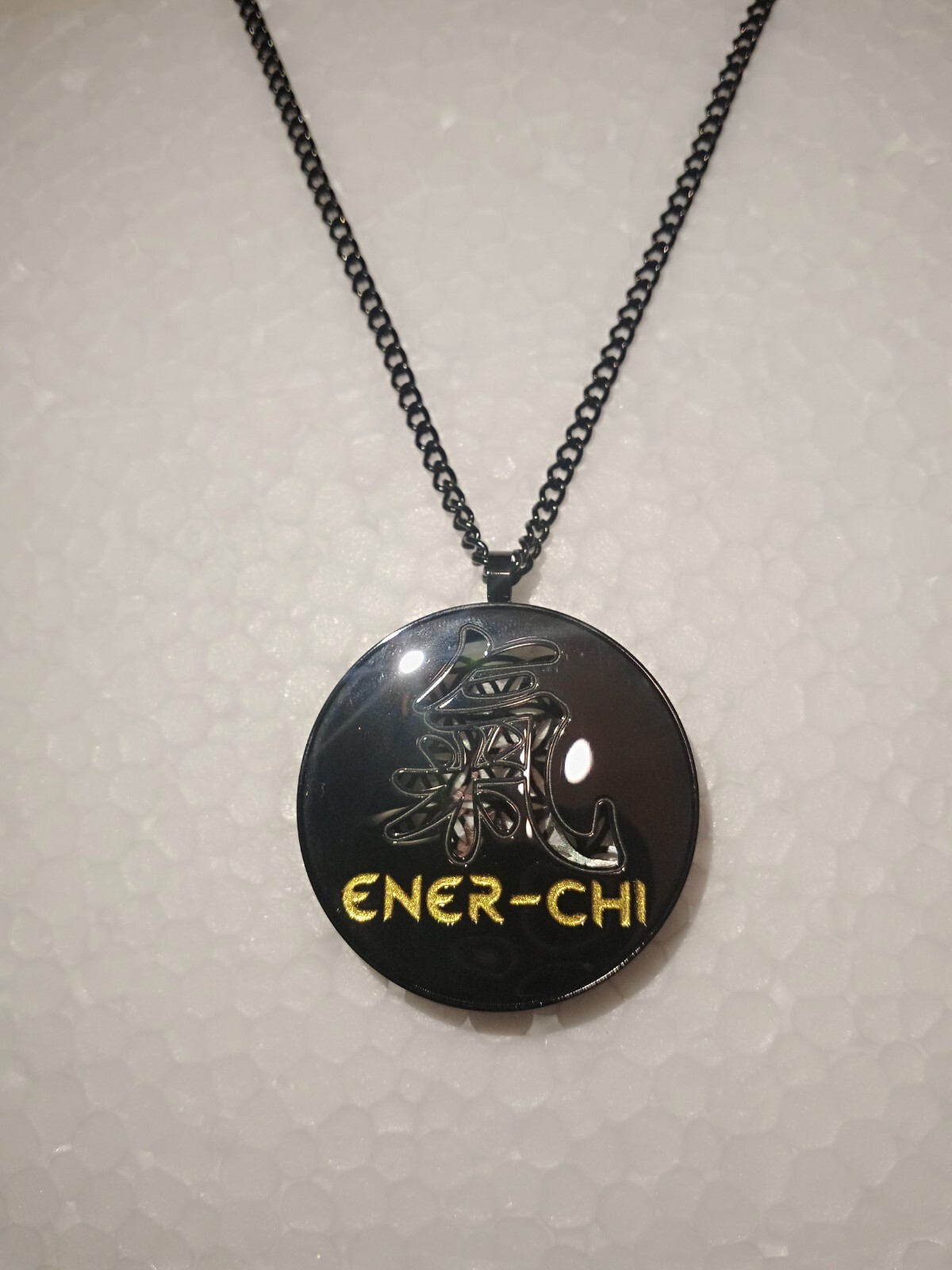 Ener-Chi Black Pendant With I-Protect 24/7 For Health And Wellness
