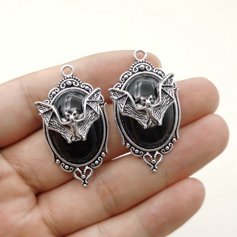 20pcs Halloween Gothic Bat Pendant Charms Vintage Jewelry Making Supplies DIY