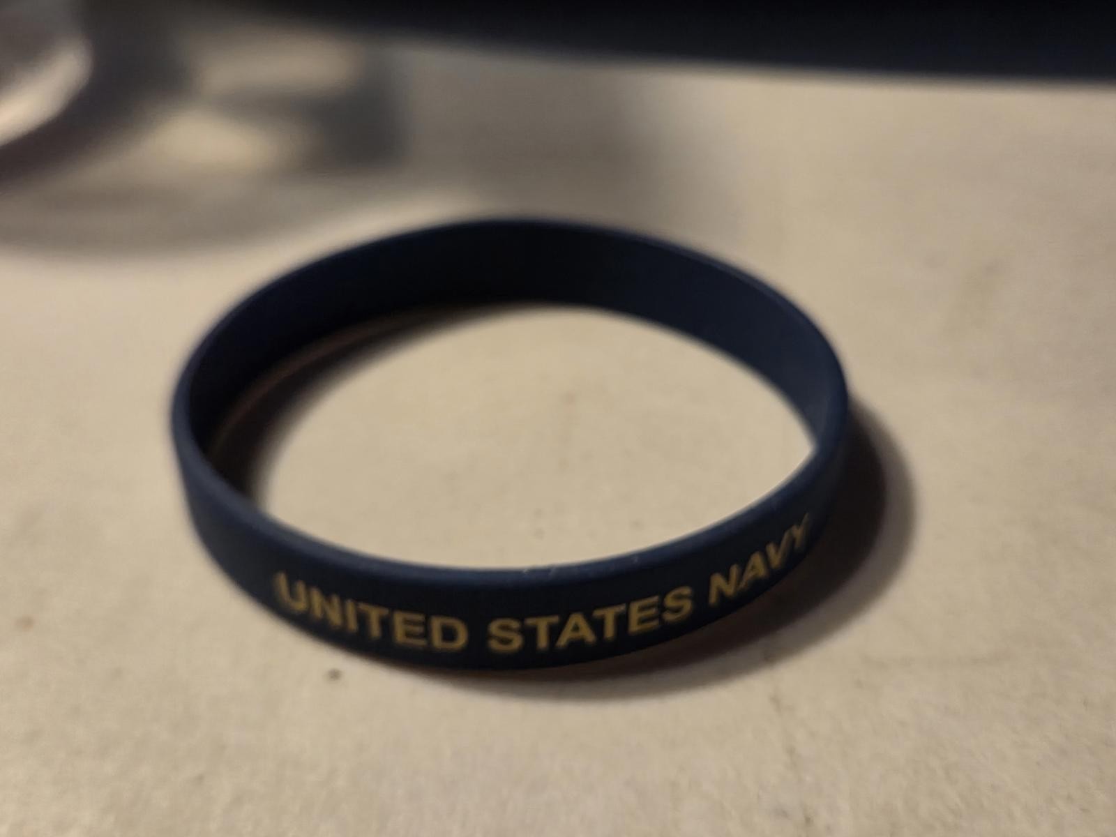 United State Navy Silicone Rubber Bracelet | Universal Size – Navy Blue