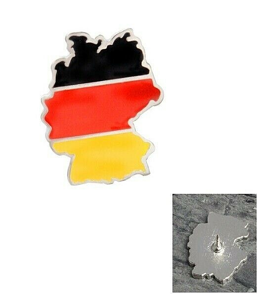 GERMAN MAP FLAG Enamel Vest / Hat / Cap Pin 1″ x 3/4″ (P128) Germany