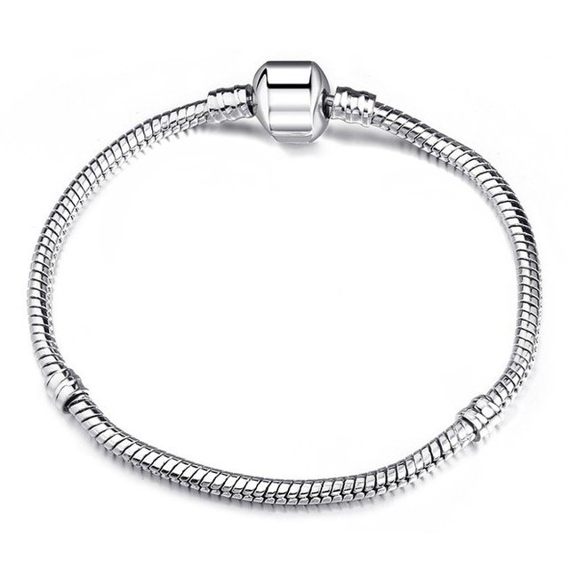 USA European Starter Bracelet For Core Beads Sizes 7, 8, 9 Inch Snake Chains