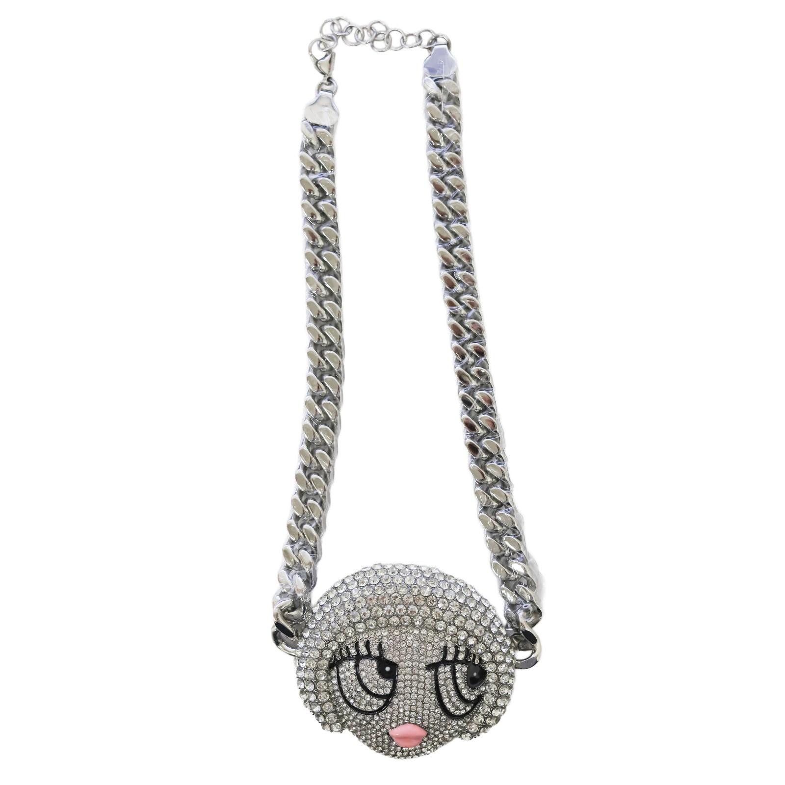 Ice Spice Munchkin Chain Necklace 12.5mm x 20″ with Free Gift: Wig
