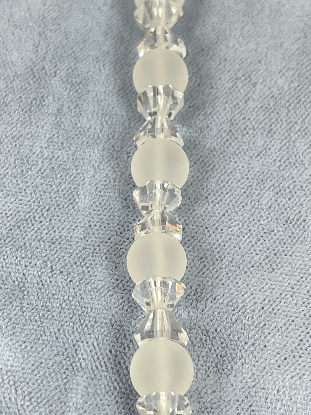 Crystal Clear Quartz Glass Gemstone Beads Fashion Jewelry Necklace Pendant 26 in
