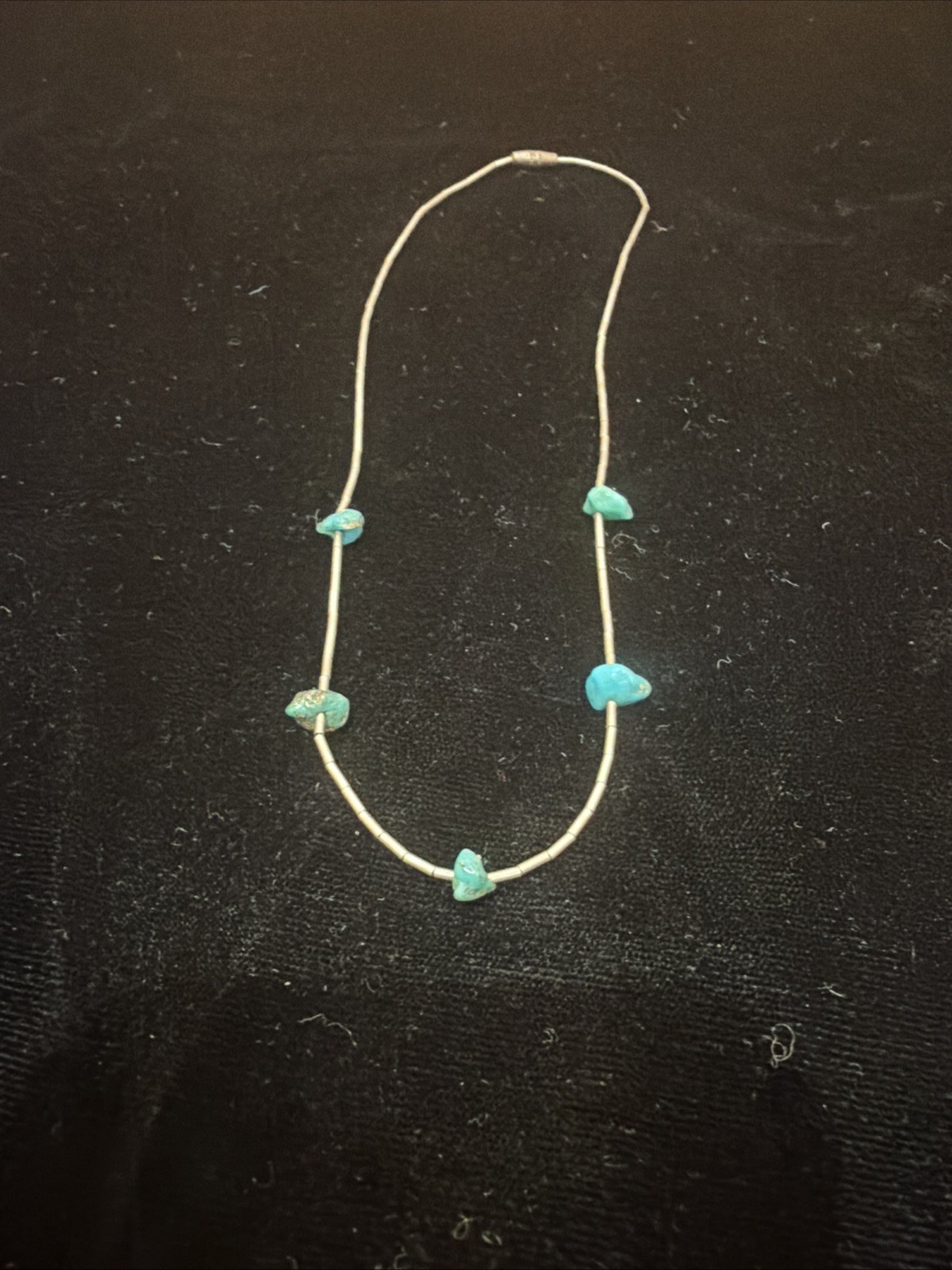 Silver Necklace with Turquoise