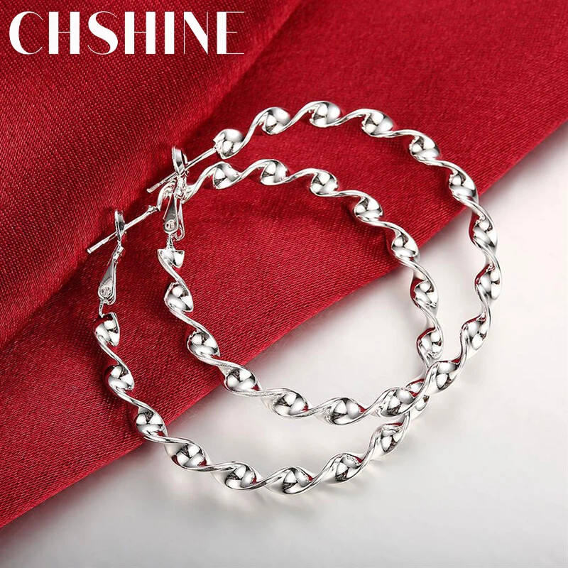 CHSHINE 925 Sterling Silver 5cm Earrings temperament Beautiful fashion Jewelry