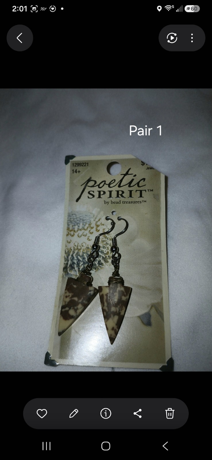Choose One Pair of Earrings. Discount available
