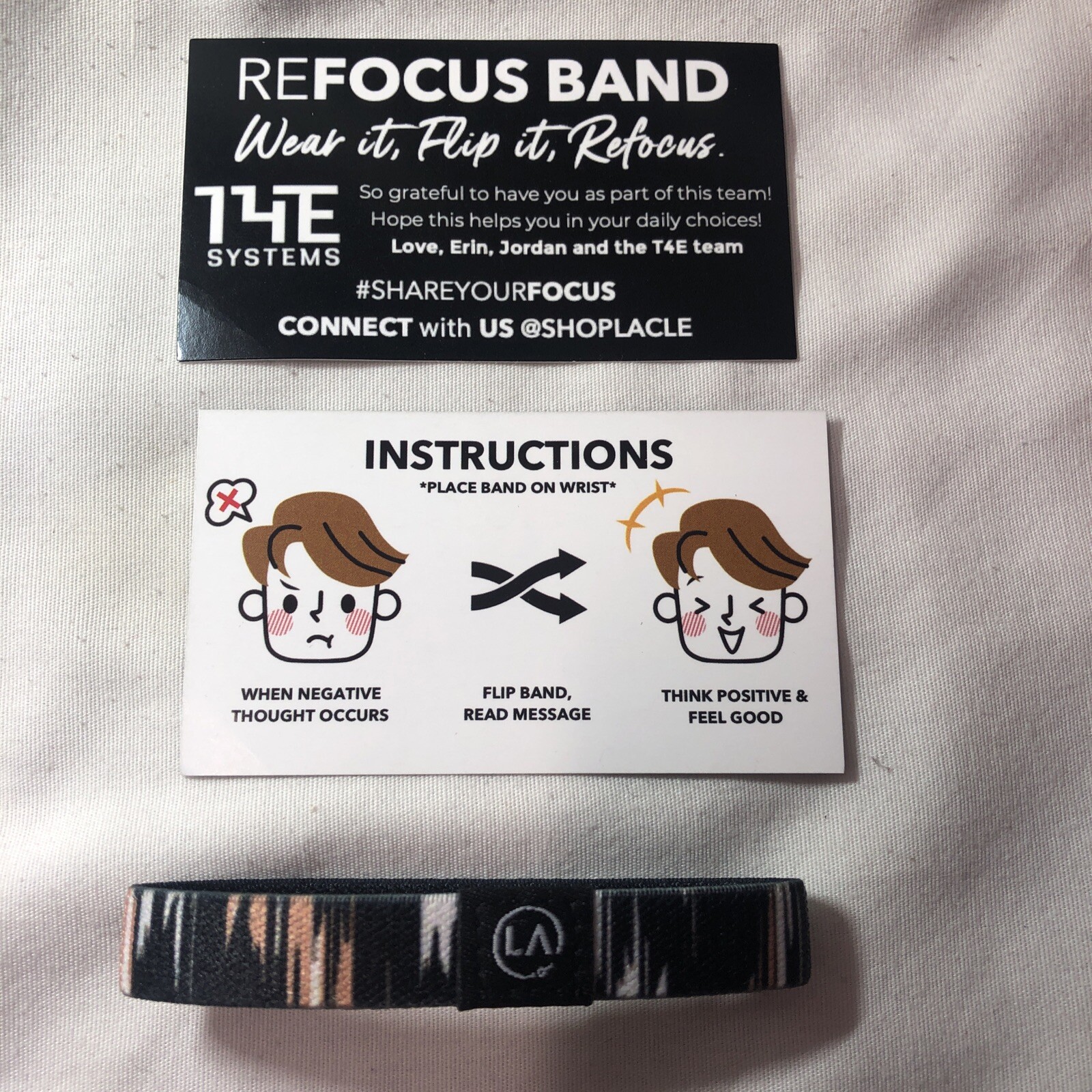 Refocus Bands REFOCUS Band, “Wear it. Flip It. Refocus.” Black White Brown T4E