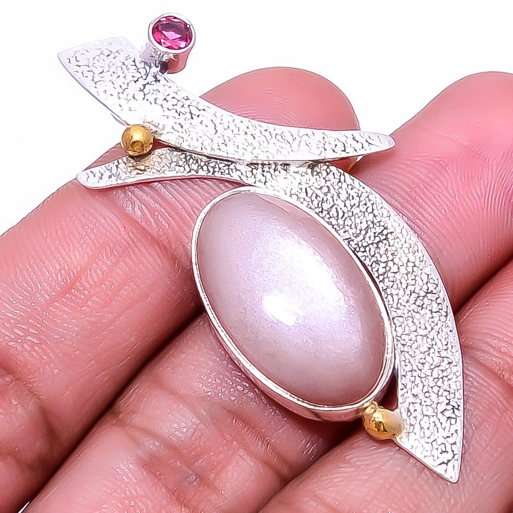 Moonstone – Sri Lanka 925 Sterling Silver Jewelry Pendant 2.15″ P_9389_156_6