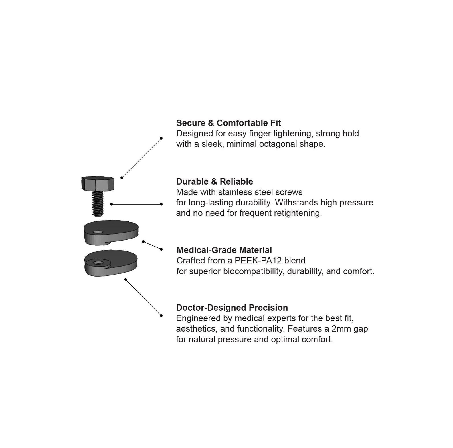 Keloid Compression Earring 3 Sizes Available Medical Post-Surgery Pressure Scar