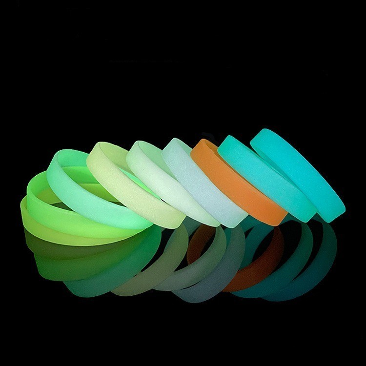 Luminous Silicone Sport Wristband Glow-in-the-Dark Rubber Bracelet Band