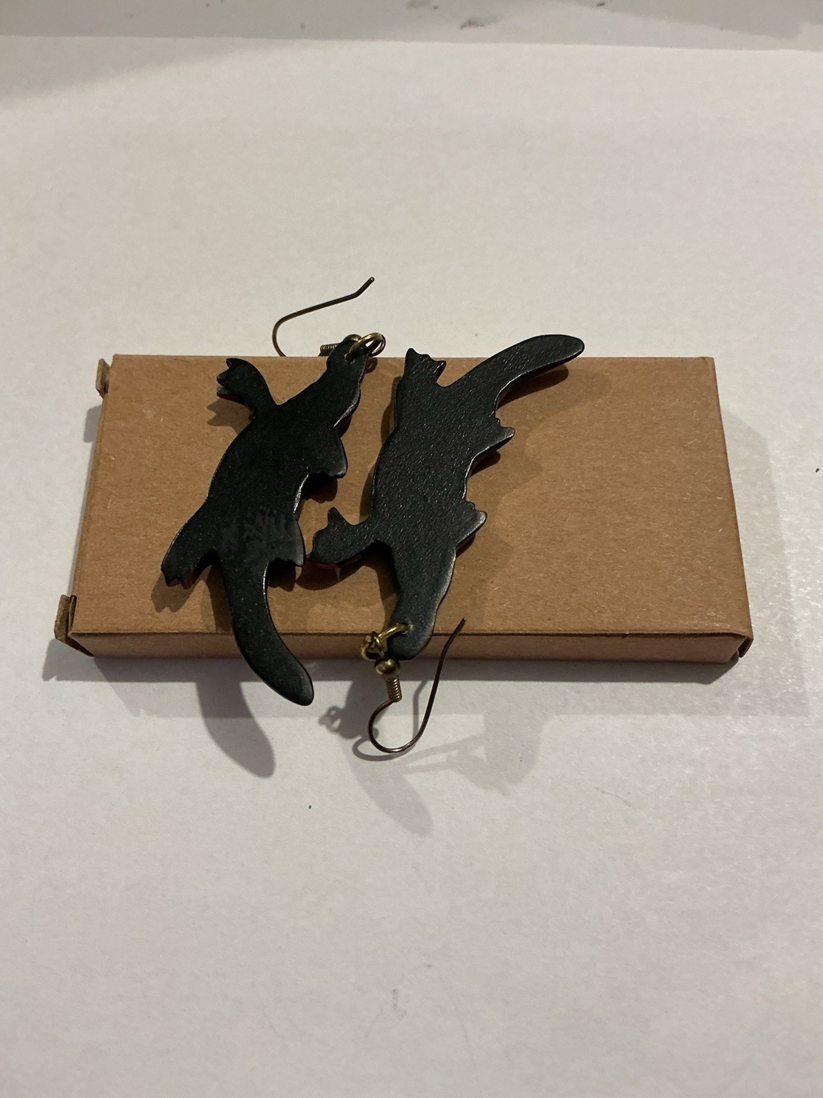 Erstwilder Aboriginal multicoloWood Lizard Dangle Hook Earrings