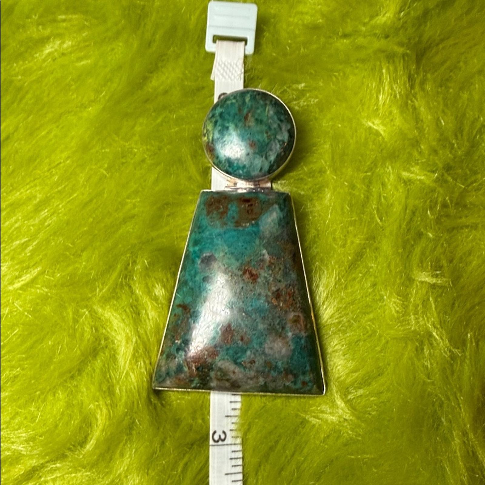 Jay King Chrysocolla Pendant Sterling Silver 925 Mine Finds