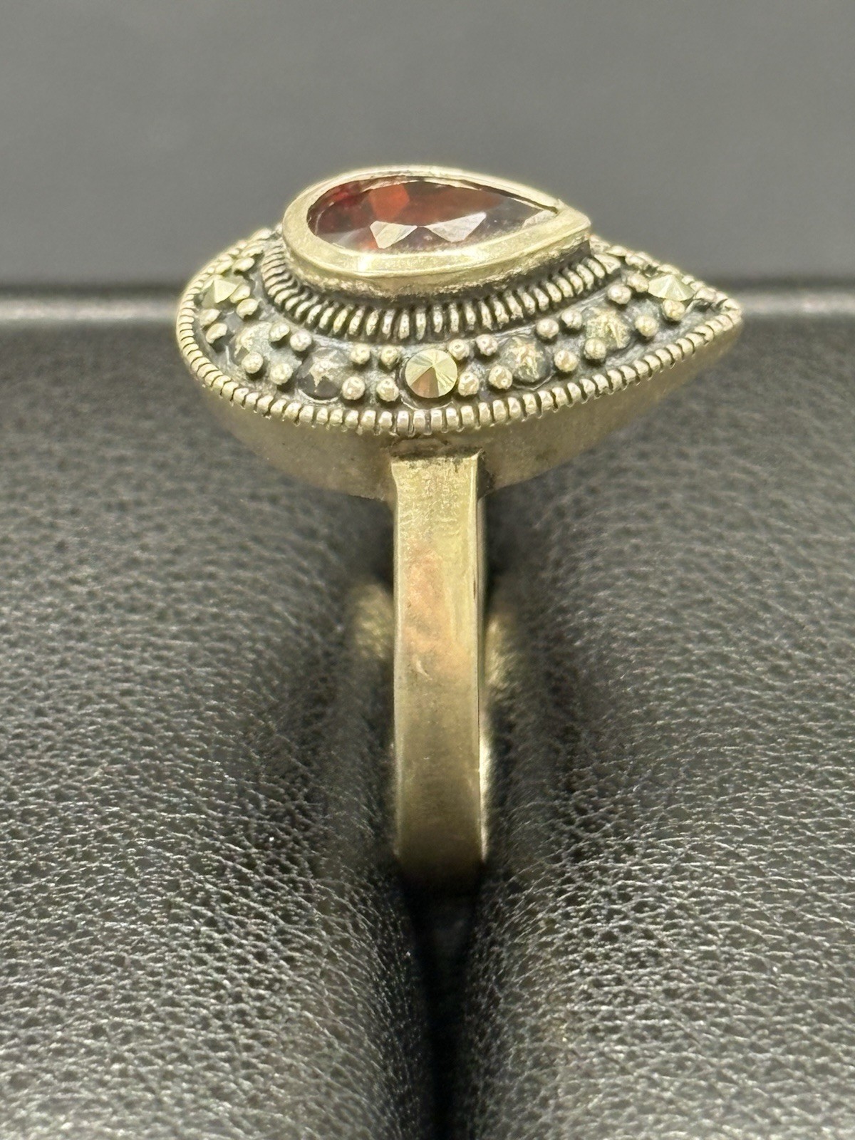 Vintage Ross Simons Sterling Silver Red Cubic Zirconia Ring Size 7 4 Grams E20