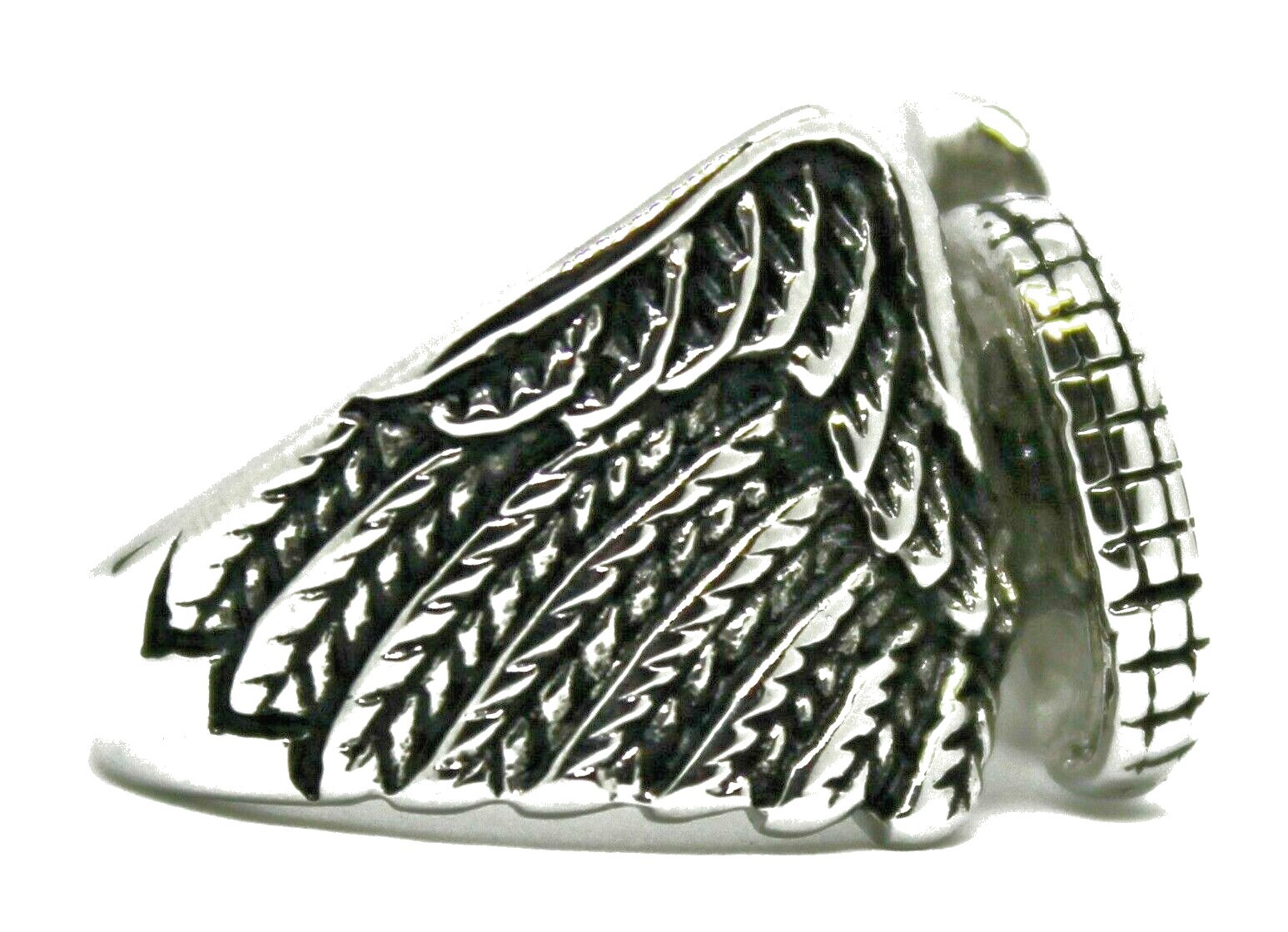 Wings & Wheel Stainless Steel Motorcycle Biker Ring Sz 7,8,9,10,11,12,13,14,15
