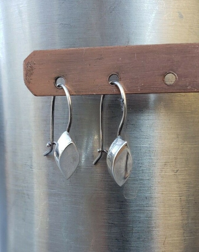Sterling silver earrings, 92.5 sterling silver, French back