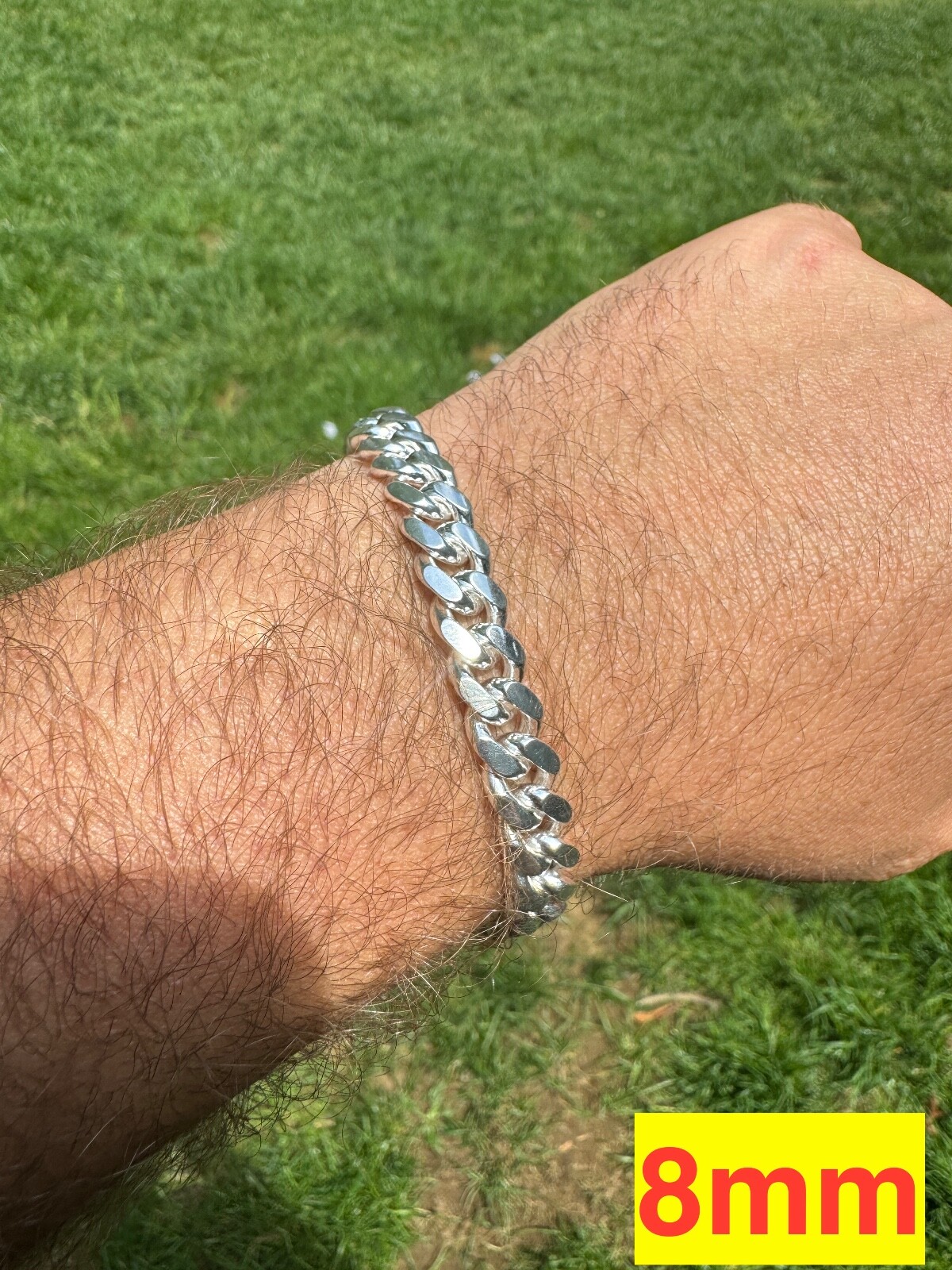 Real Miami Cuban Link Bracelet Solid 925 Sterling Silver Box Clasp ITALY 4-10mm