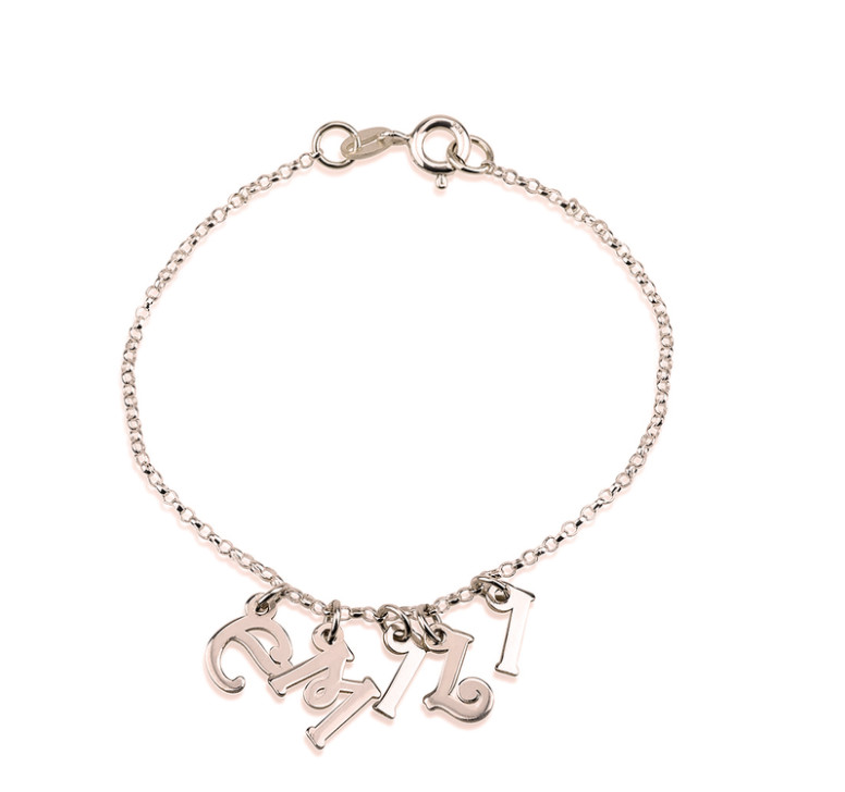 ROSE GOLD PLATING PERSONALIZED LETTER CHARM BRACELET