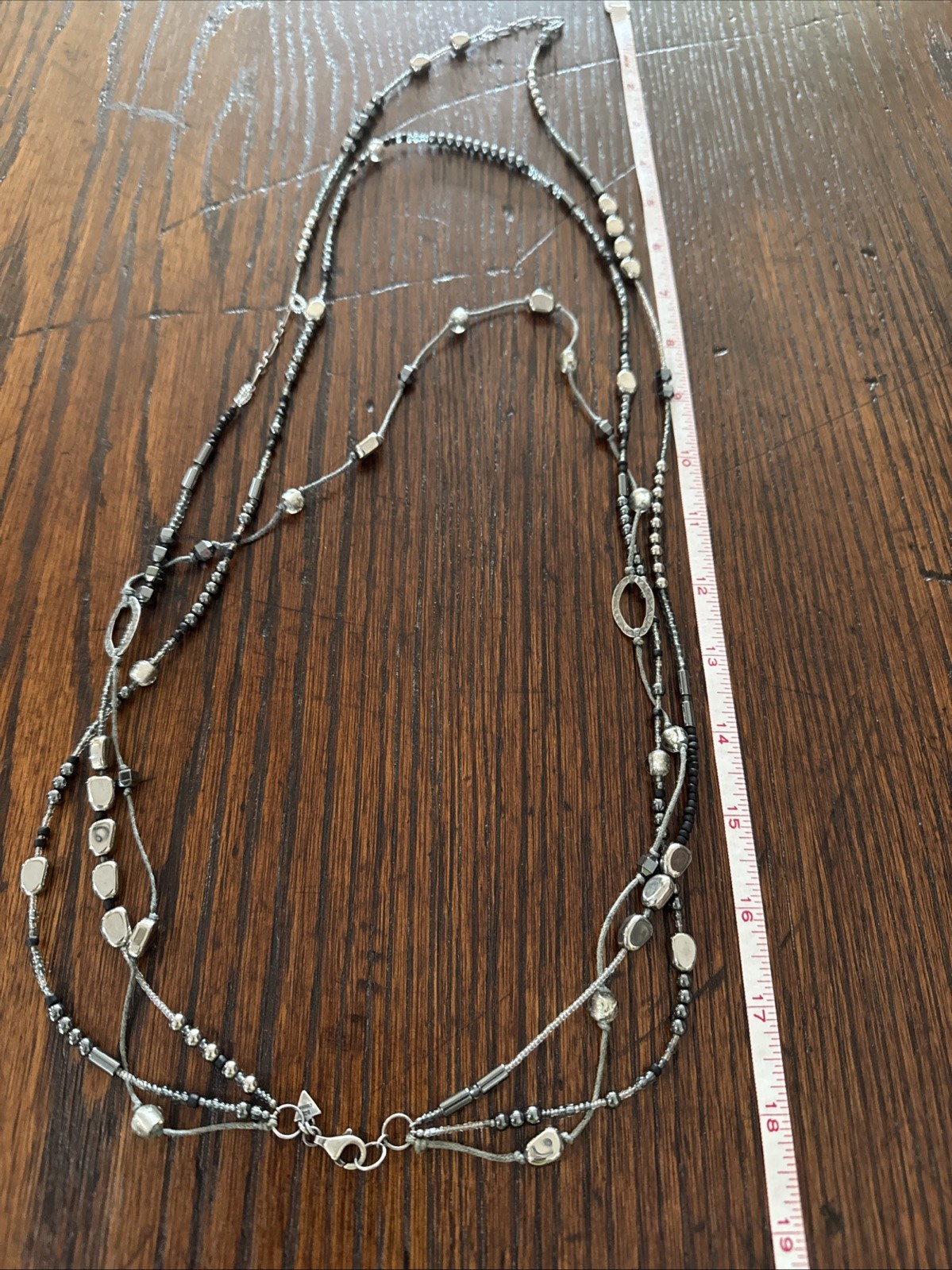 SILPADA N2097 Hematite Sterling Silver Multi-Strand Dewdrops Necklace VINTAGE