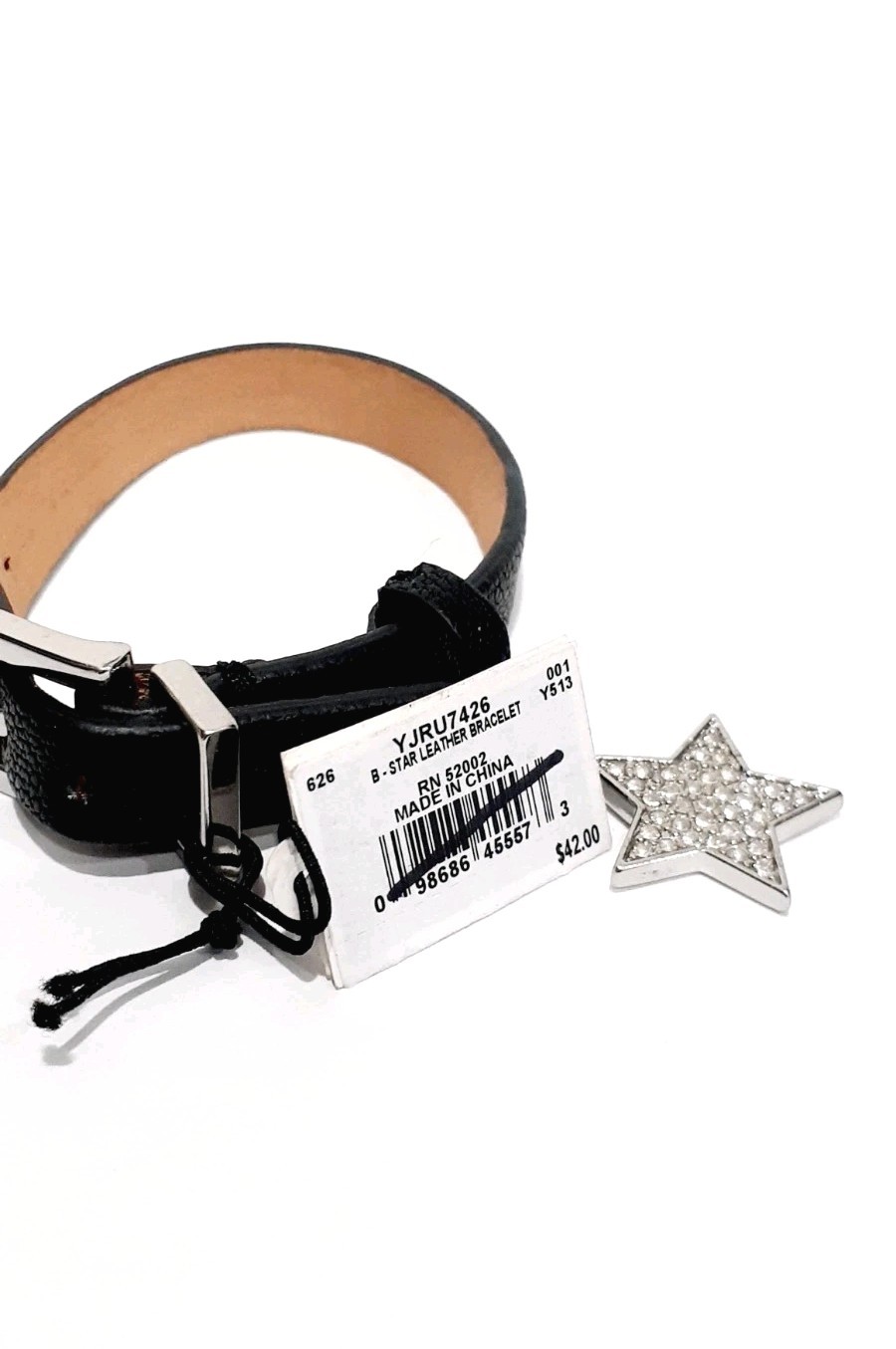 Juicy Couture Rhinestone Star Leather Bracelet SEE DESCRIPTION Free Ship!