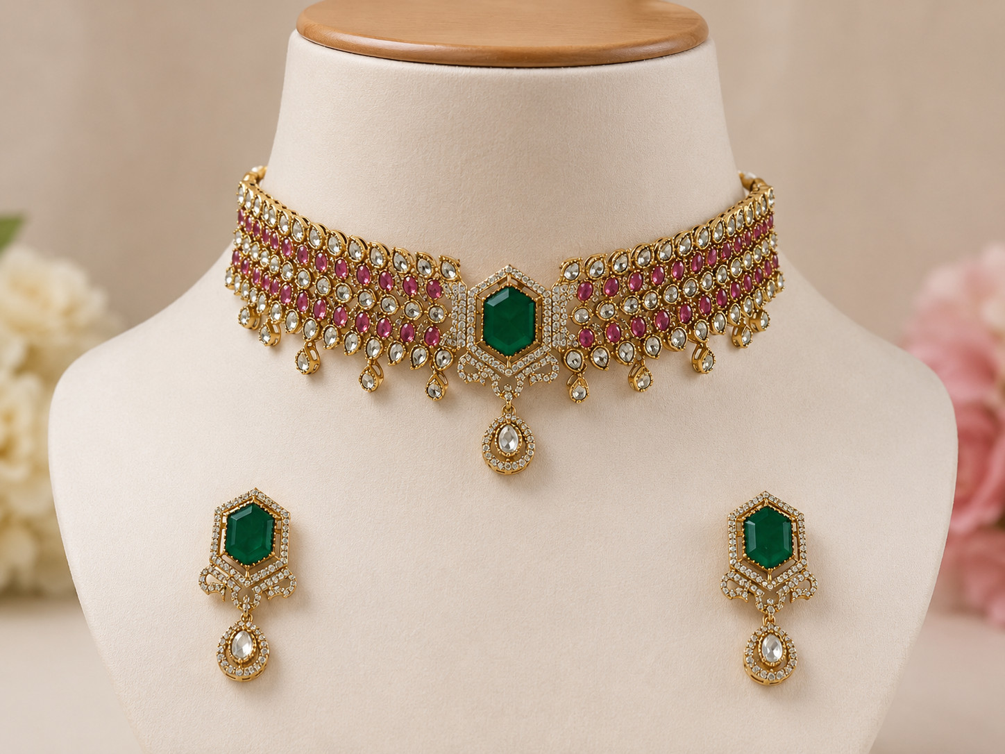 Emerald Green Crystal Necklace Wedding Bridal Party Jewelry Gift for Her 145