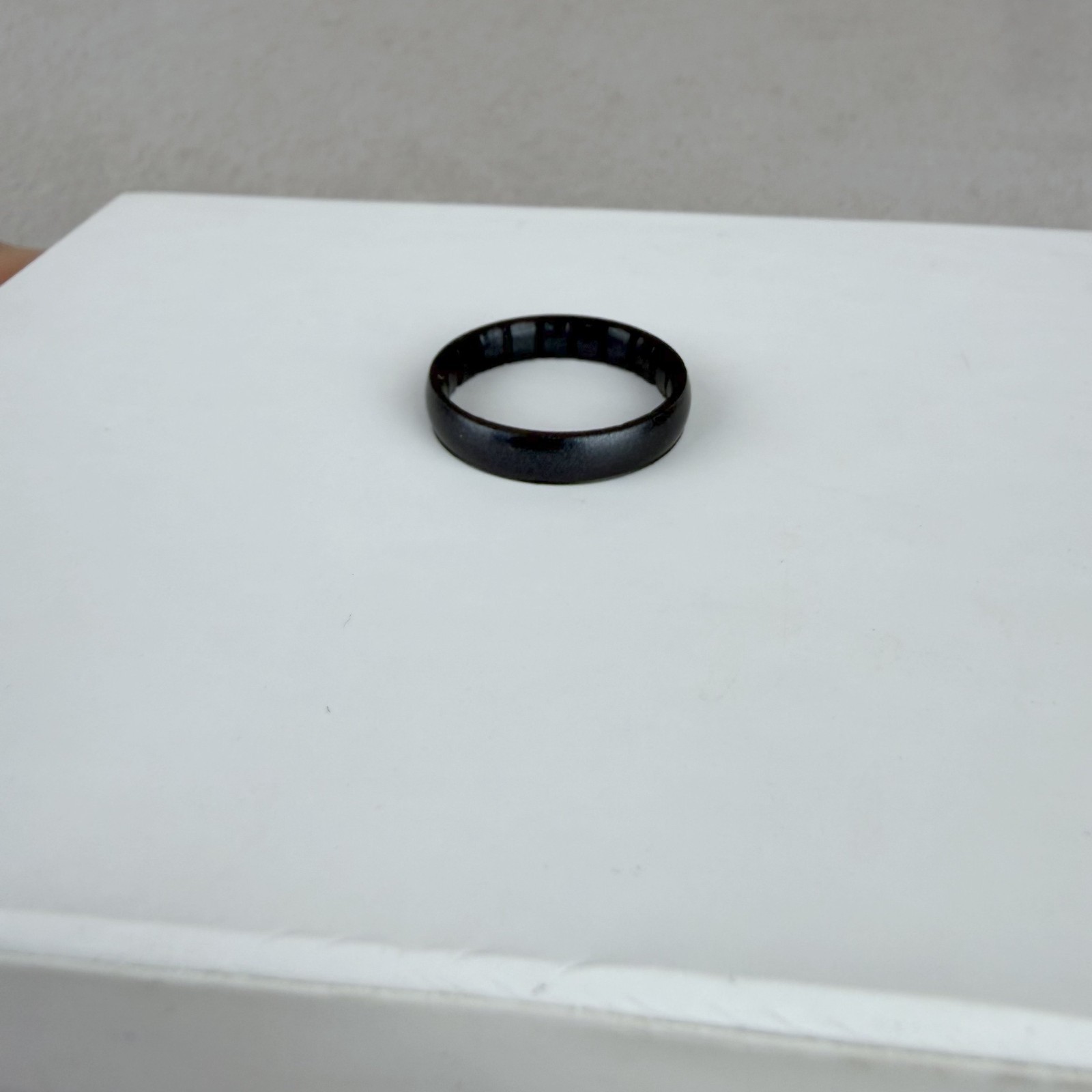 Enso Rings Black Pearl Elements Classic Silicone Ring Adult Size 10 Thin