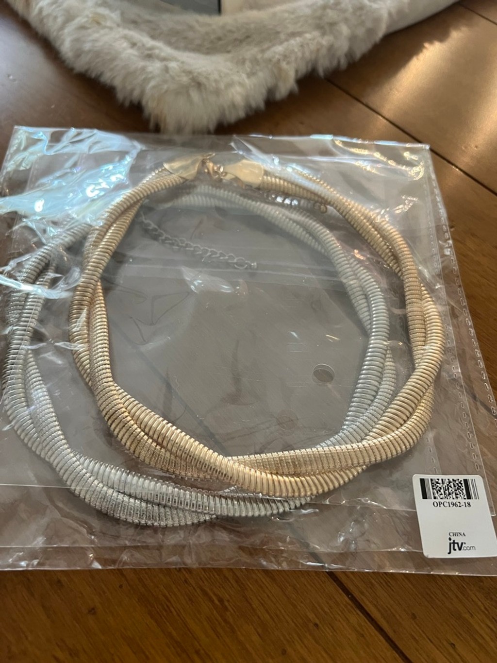 New 1 Gold & 1 Silver Snake Chain Necklace 8in