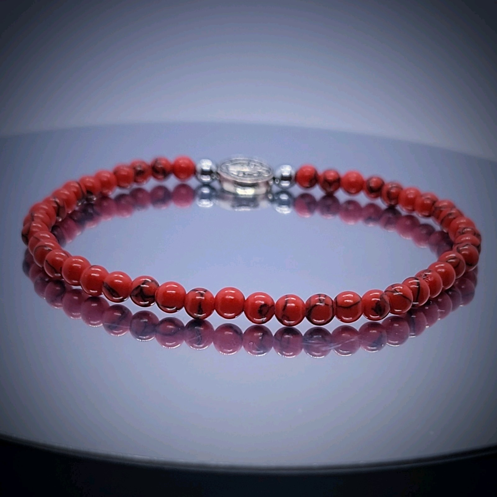 Saint St Benedict Bracelet /Pulsera De San Benito Vintage 4mm con Cuentas