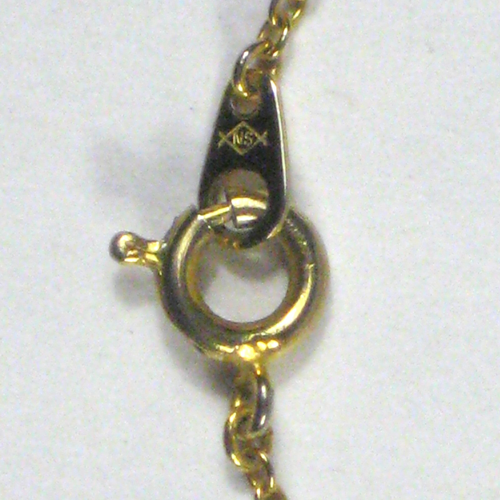 Necklace Goldtone Chain 16 Inch Unsigned Strand String Choker NS