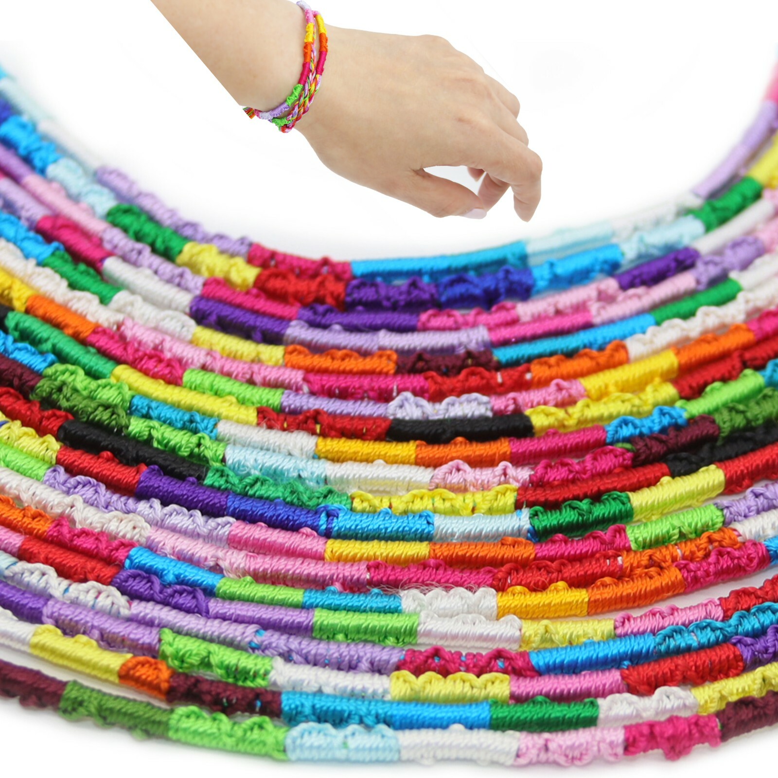 Fun-Weevz 20 PCS Woven Friendship Wrap Bracelets for Women and Men, Hand Braided