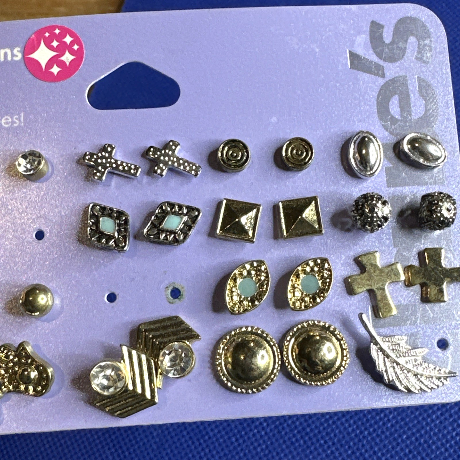 Claire’s Sensitive Solutions Earrings 32 Pairs + 6 Singles + Cubic Zirconia Stud