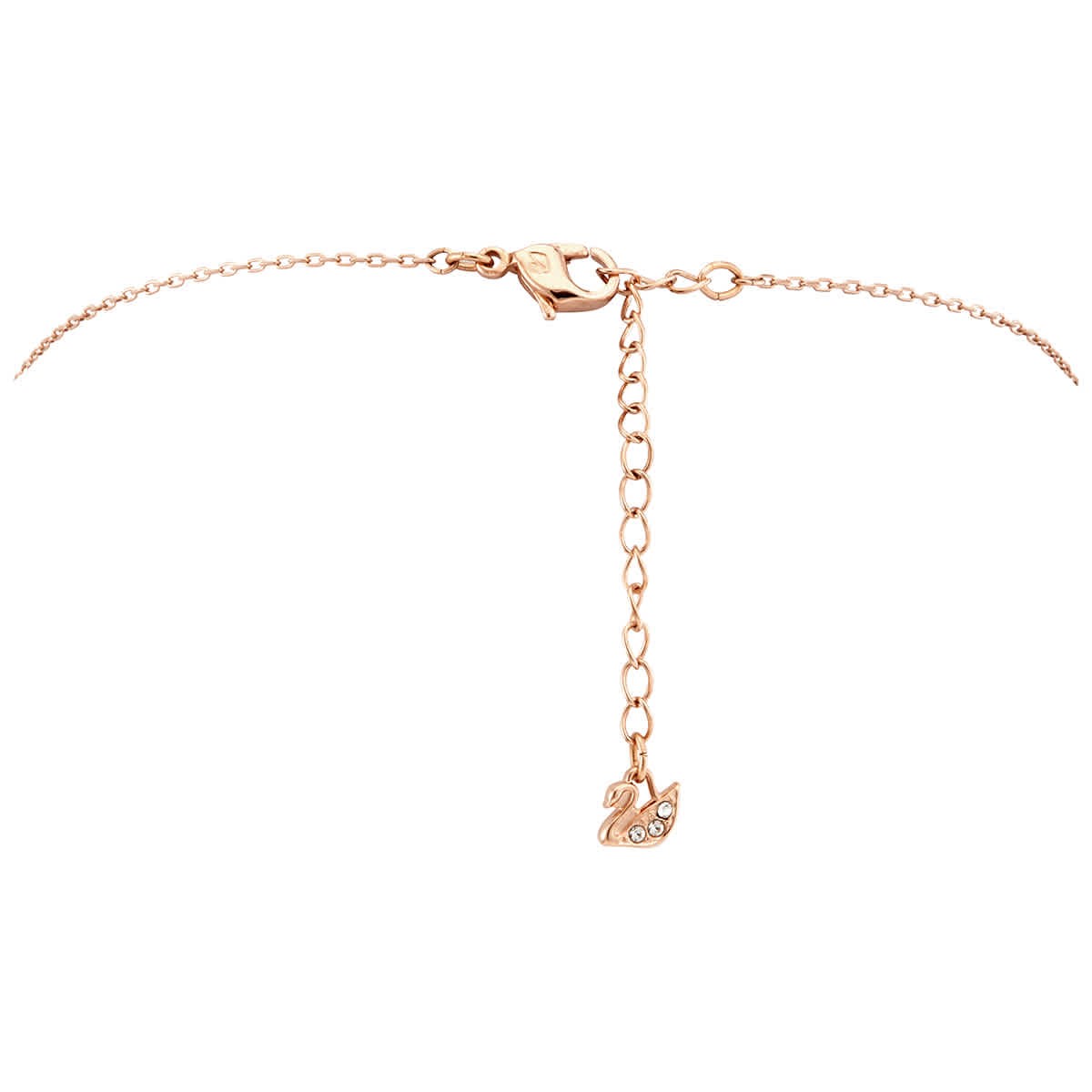 Swarovski Dazzling Swan Y Necklace, Pink, Rose-gold Tone Plated