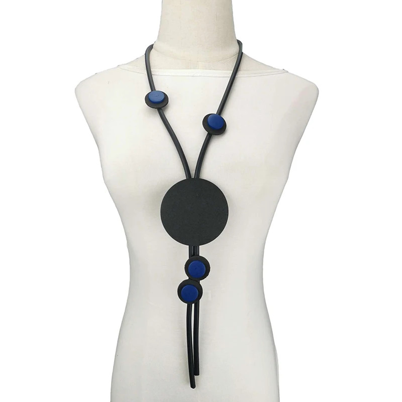 UKEBAY Nuevos collares largos para mujer Joyería de cuentas de madera Collar de
