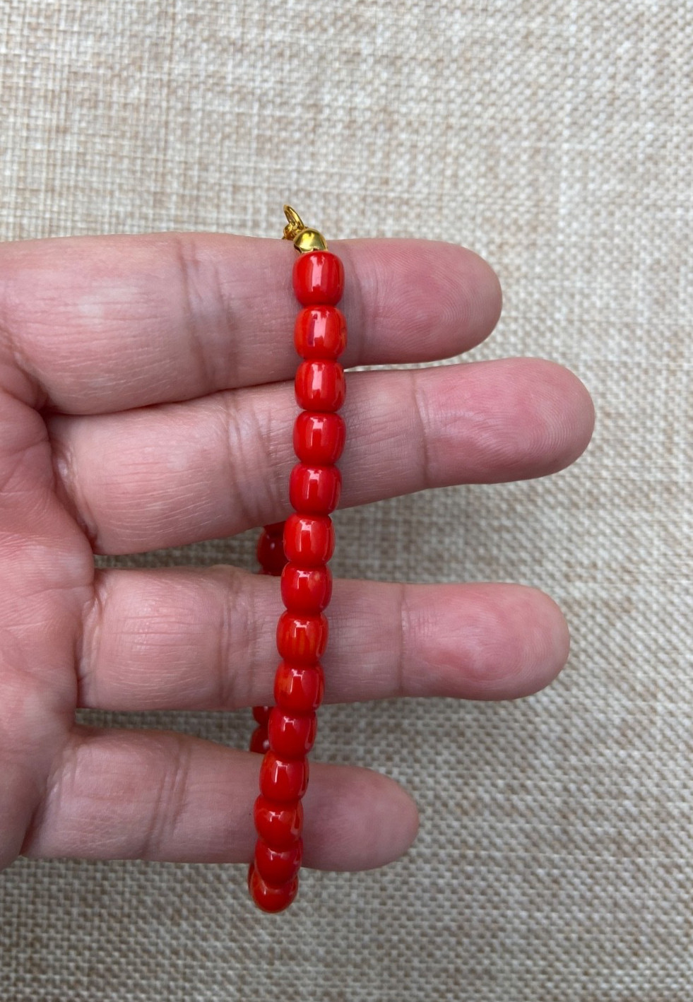 Natural Red Coral bracelet – 6mm in 7 inches and 11.3gm