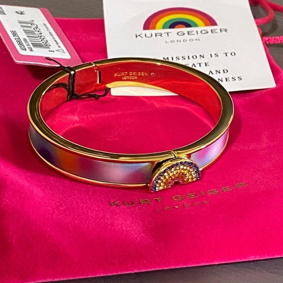Kurt Geiger London New Rainbow Tie Dye Pride Bangle Bracelet