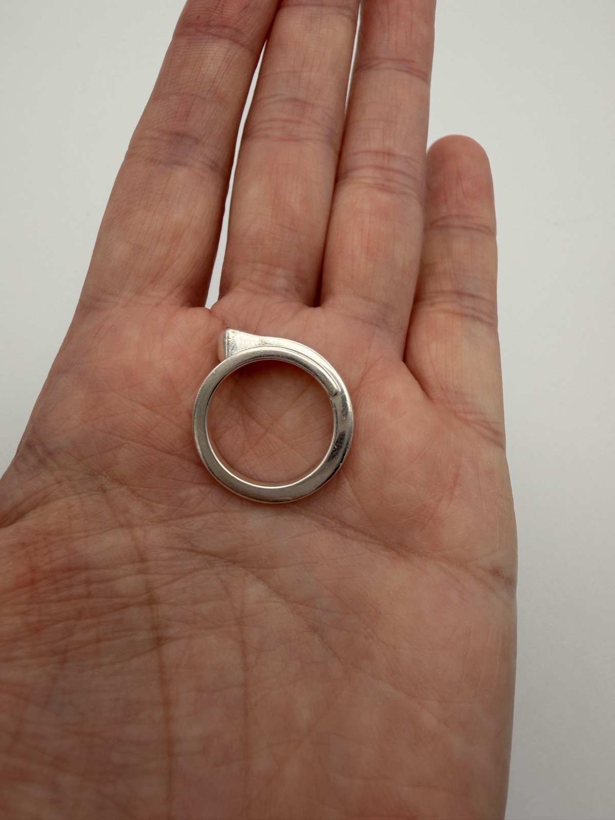 Authentic Gucci Chiodo Nail Motif Ring 925 Size 5.75 Sterling Silver