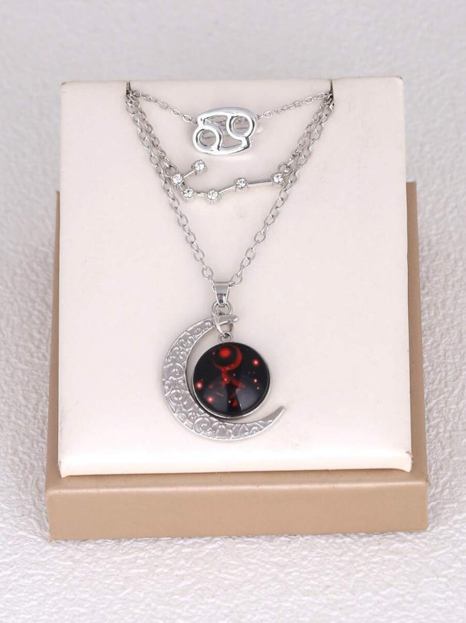 3 Pack Zodiac Constellation Pendant Necklaces – 12 Stars Astrology Jewelry Set