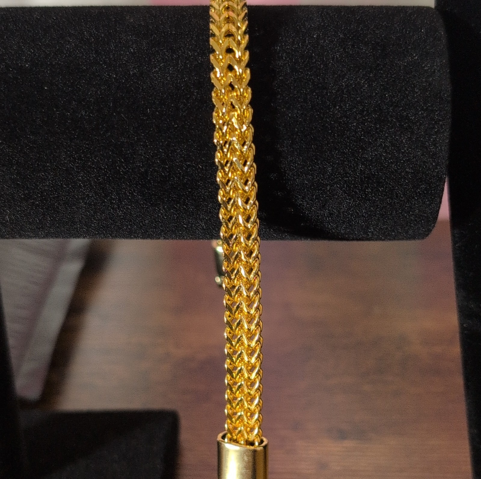 Gold Spiga Wheat Chain Bracelet Round Metal Fashion Jewelry