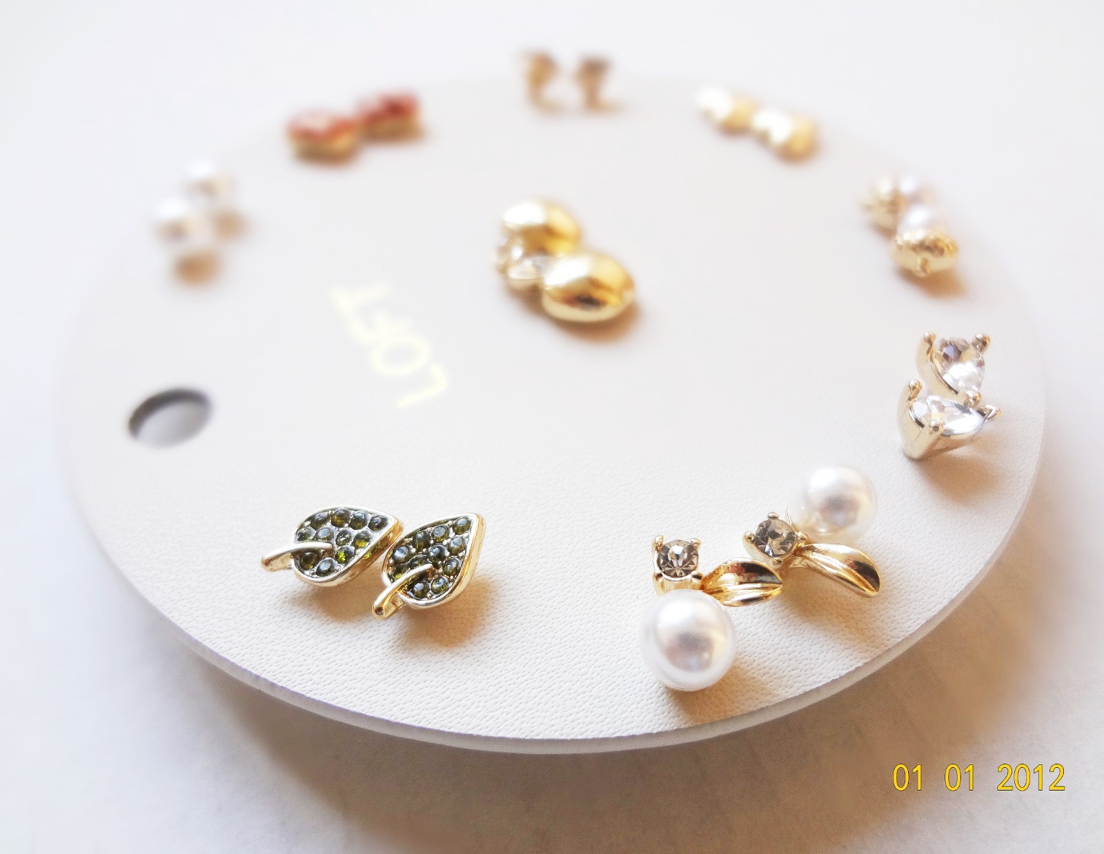 LOFT Earrings Set 9 Pairs Metal/Imitation Pearl Crystal – New
