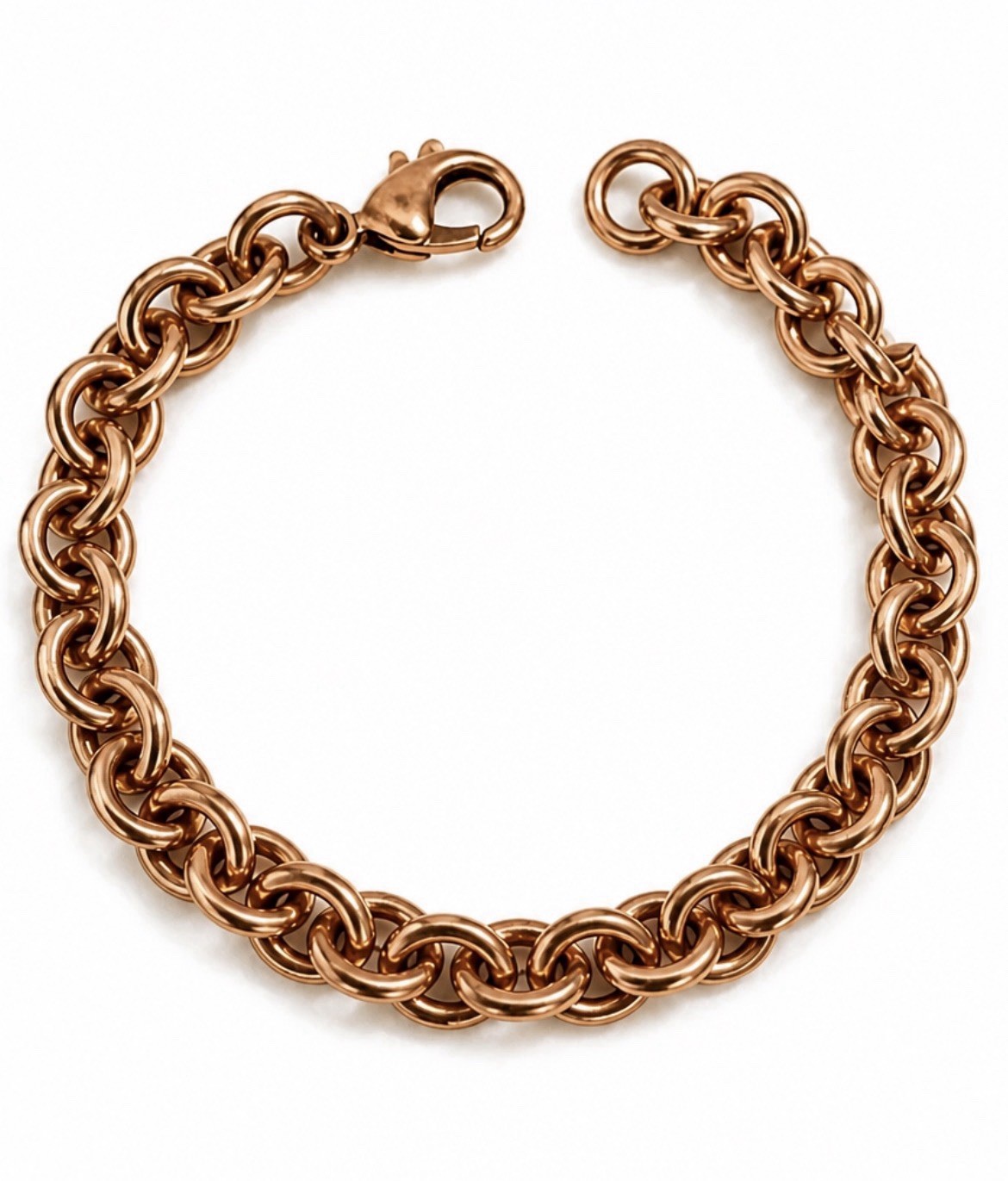Solid copper bracelet CB557G – 3/8″ wide. Available in 8 to 11 inch lengths.