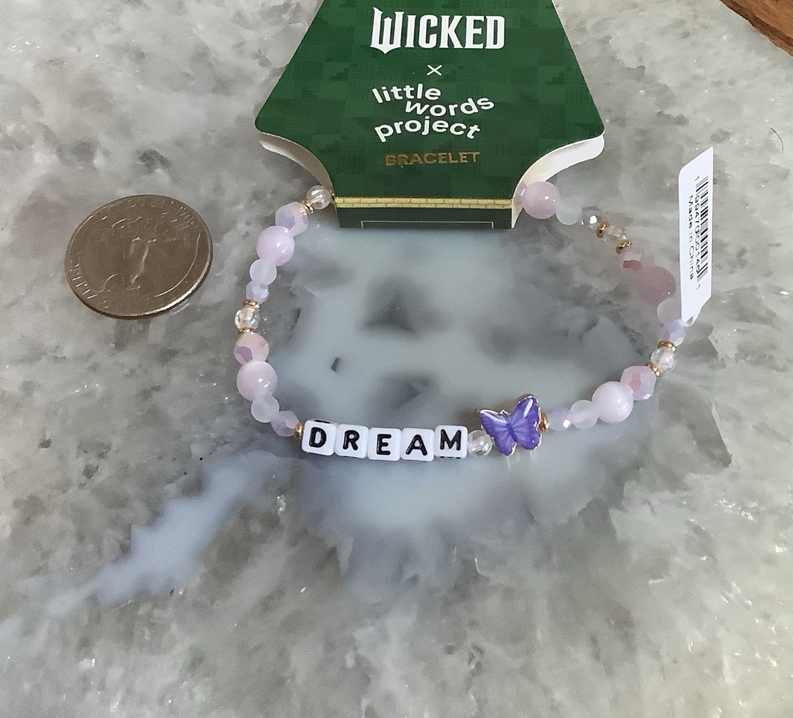 Wicked x Little Words Project “DREAM” Beaded Bracelet Size M/L, NWT