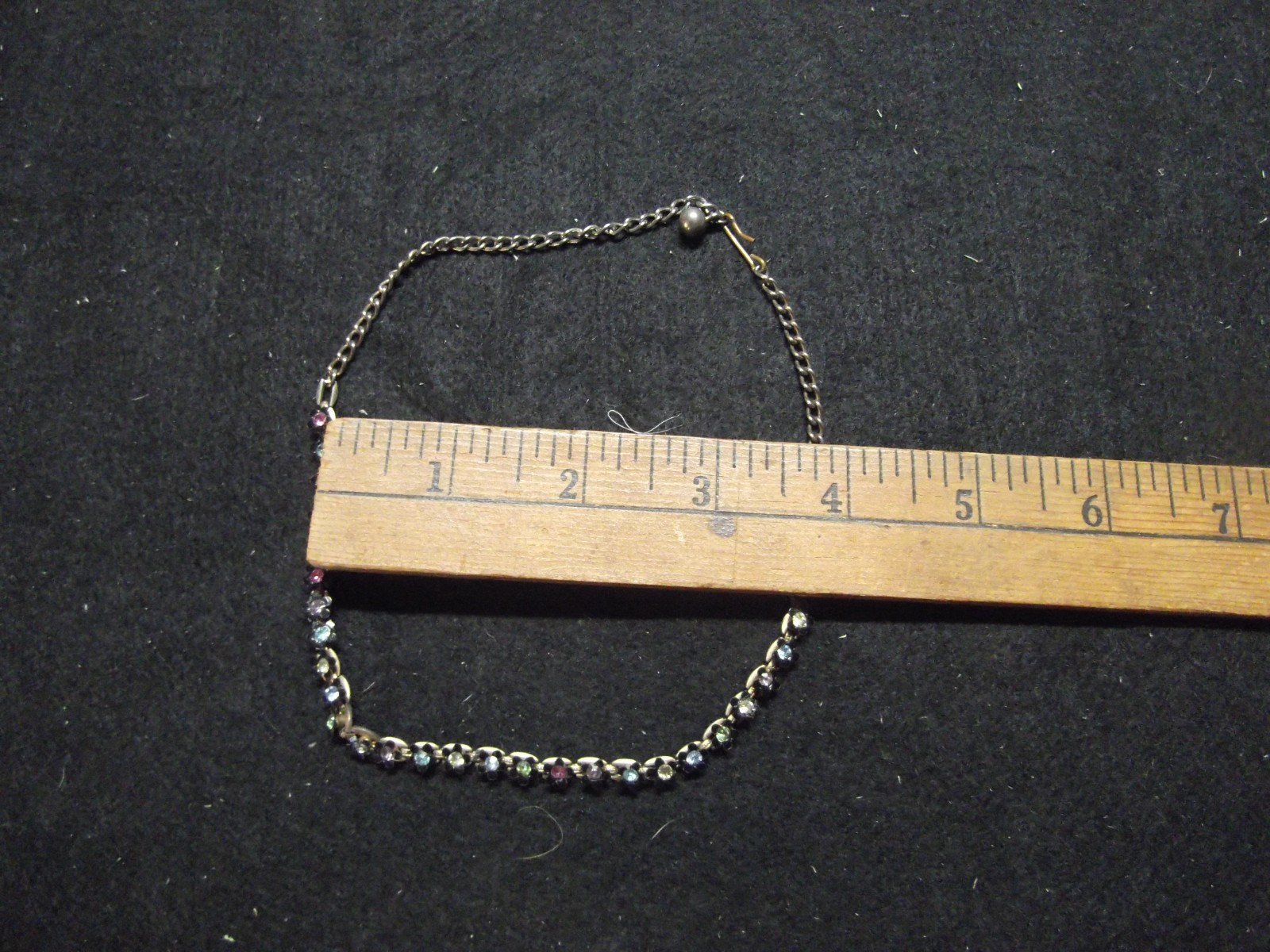 Multi Color Baguette Necklace 15″in