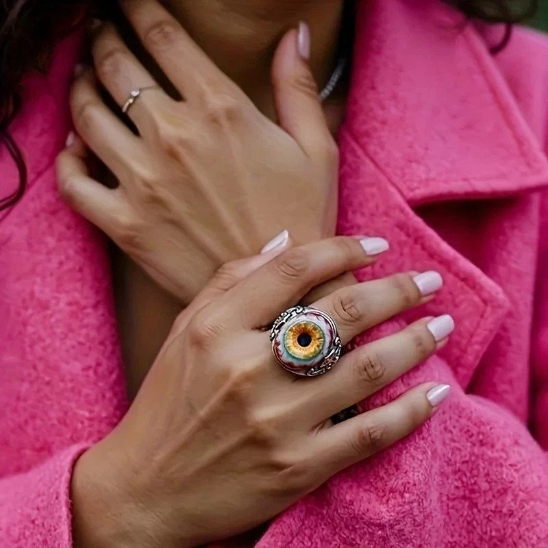Adjustable Dark Lore Rings Eye Of The Curtain Ring Eyeball Design Rings Gifts