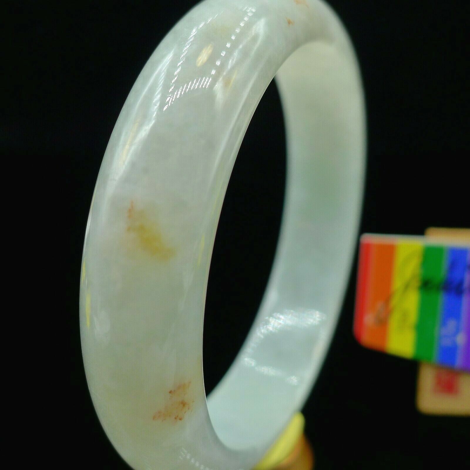 【JadeiteBird】53mm Certified 100% Natural Grade A Jadeite Jade Bangle Bracelet
