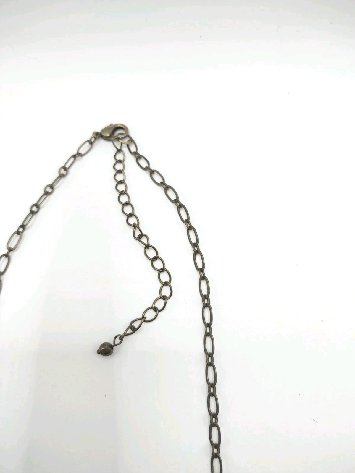 Necklace Shell Jingles Round Antique Tone Chain Lobster Claw Clasp Adjustable