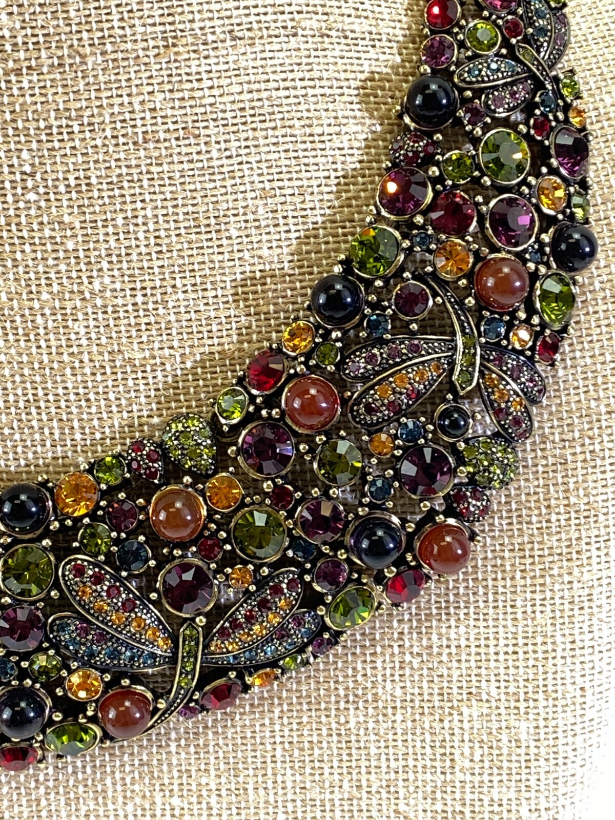 VTG Heidi Daus Multicolor Dragonfly Insect Choker Necklace GoldTone Charity DS75