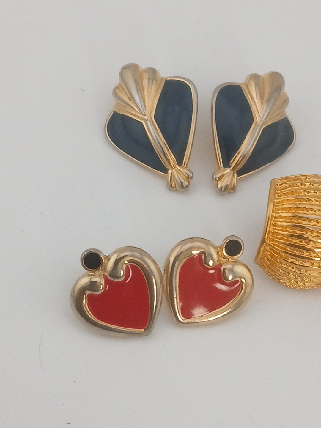 ESTATE FIND JS JOSEPH SMITH & SONS lot of 5 assorted designs 1980 earring pairs