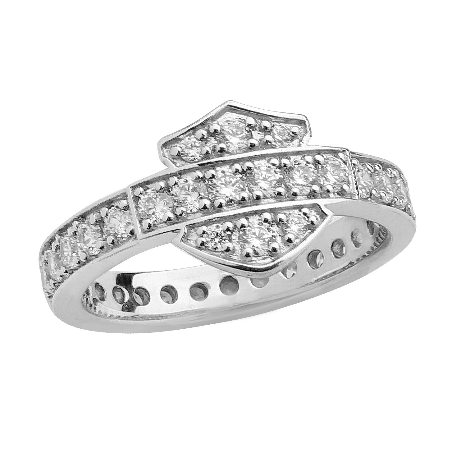 Ladies Harley-Davidson Motorcycle Bling Bar & Shield Biker Ring 60 / HDR0159