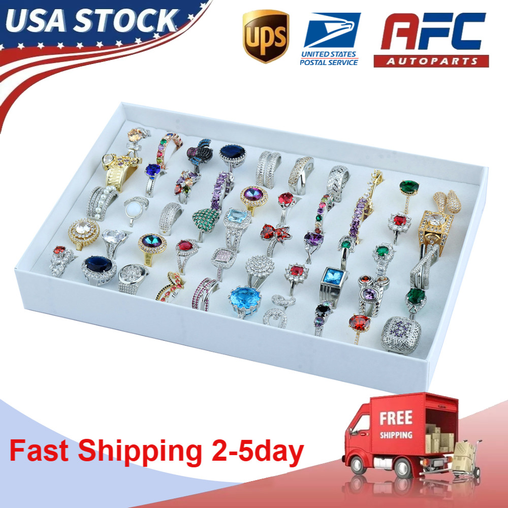 50PCS Wholesale Colorful Crystal Mixed Rings Bulk Finger Band Ring Jewelry Lot